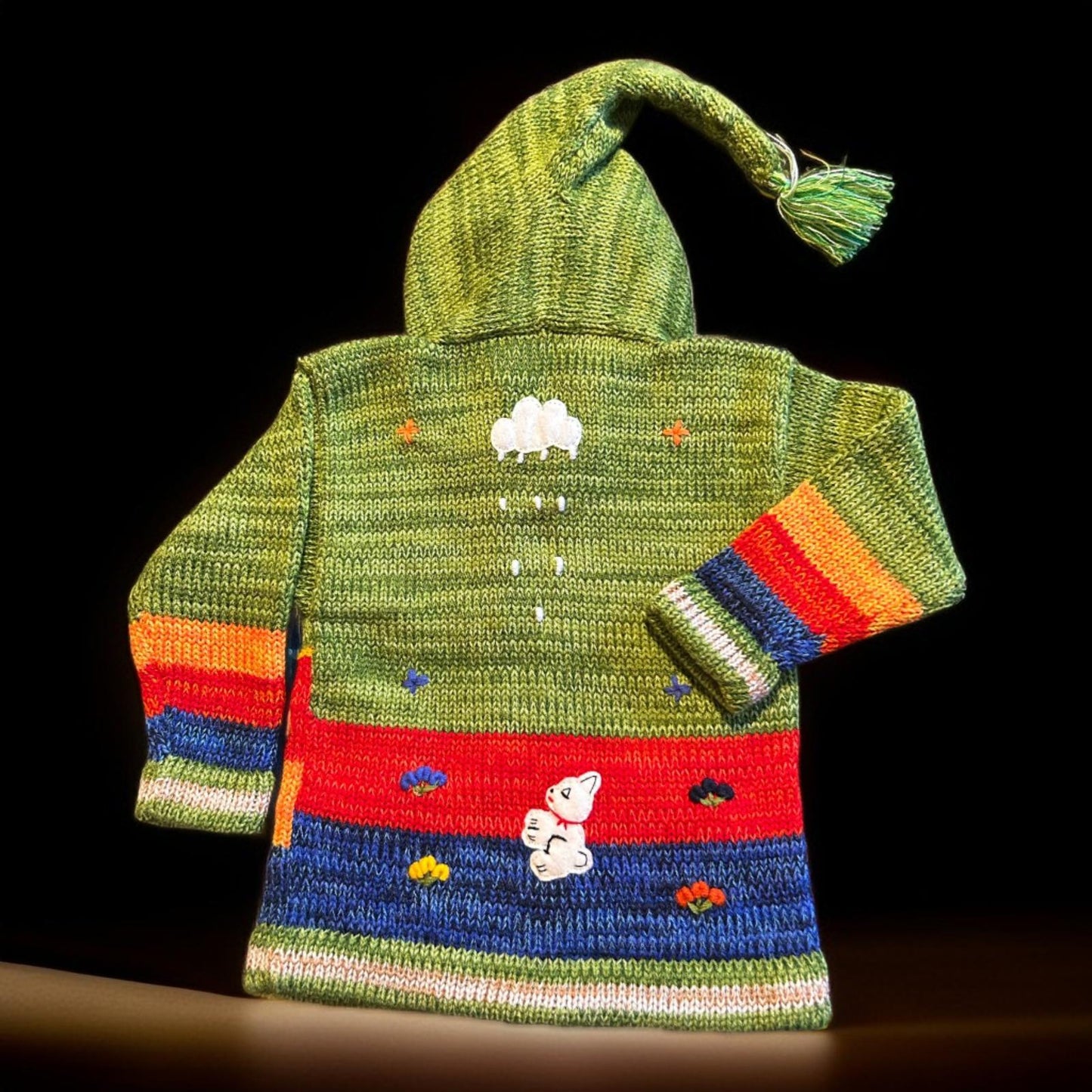 HandsOn Handmade Peruvian Sweater- GreenGrass Boy Size 2